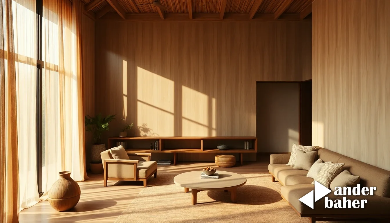 Segmented bamboo partition wall with vertical members creating rhythmic light patterns in a contemporary Mumbai loft